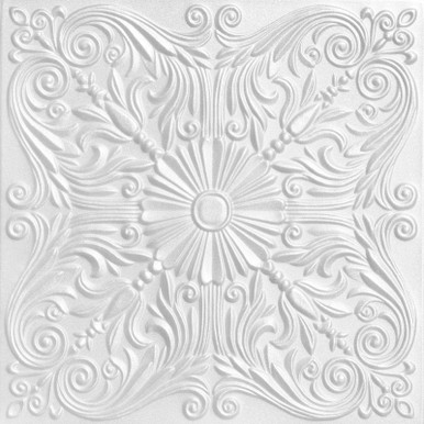 Spanish Silver Styrofoam Ceiling Tile 20 in x 20 in - #R139 - (Pack of 96) / 259 sqft