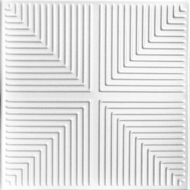 Pyramid Illusion Glue-up Styrofoam Ceiling Tile 20 in x 20 in - #R06 - (Pack of 96) / 259 sqft