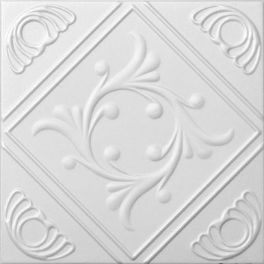 Diamond Wreath Glue-up Styrofoam Ceiling Tile 20 in x 20 in - #R02 - (Pack of 96) / 259 sqft