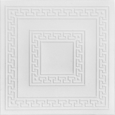 Greek Key Glue-up Styrofoam Ceiling Tile 20 in x 20 in - #R 21 - (Pack of 96) / 259 sqft