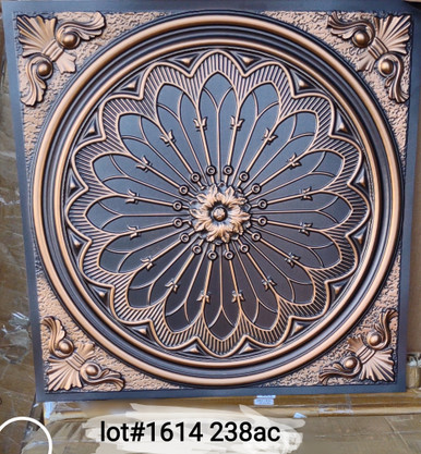LOT # 1614 #238 24x24 (200 SQ FT) 50 PCS Antique Copper Glue up / Drop In PVC
