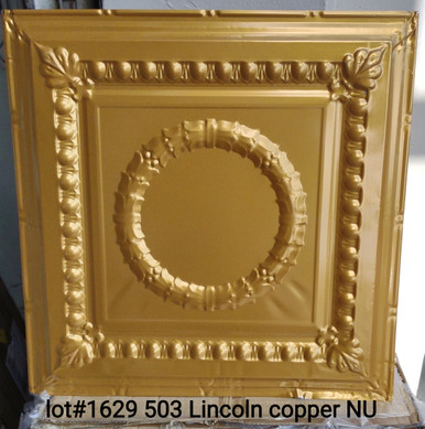 LOT # 1629 #SK503 (48 SQ FT) 12 PCS Lincoln Copper Nail Up Tin