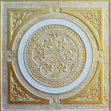 Steampunk IX - FAD Hand Painted Ceiling Tile 24 in X 24 in - #CTF-006-9