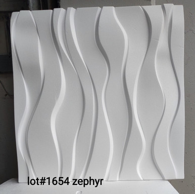 LOT # 1654 #ZEPHYR Foam Wall Panel (40 SQ FT) 10 PCS Plain White Glue up