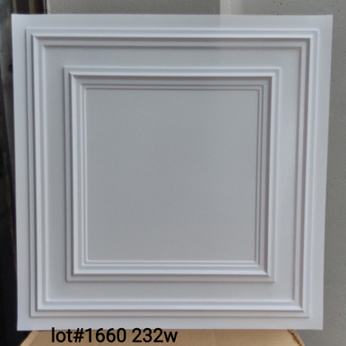 LOT # 1660 #232uw 24x24 (200 SQ FT) 50 PCS White Glue up / Drop In PVC