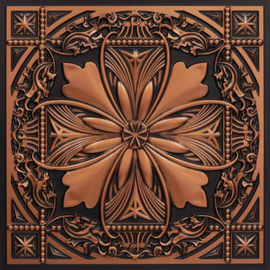Helena - Faux Tin Ceiling Tile - 24 in x 24 in - #337 - (Pack of 25)  / 100sqft