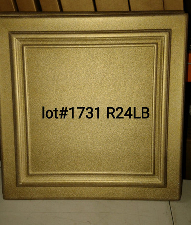 LOT # 1731 #R24 (21.26 SQ FT) 8 PCS Light Brass Glue up Foam