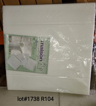 LOT # 1738 #R104 (127.8 SQ FT) 48 PCS Plain White Glue up Foam