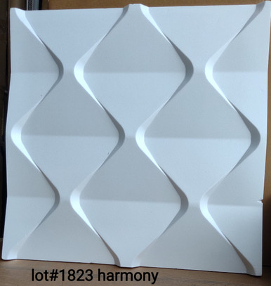 LOT # 1823 #HARMONY Foam Wall Panel (32 SQ FT) 8 PCS Plain White Glue up