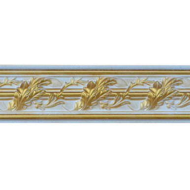 Southhampton Acanthus Leaf - FAD Hand Painted Flat Molding for Panel - 4-3/8 in- #FMF-013-3A