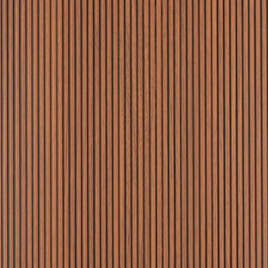 Rounded Mini Slats Mahogany Polystyrene Wood Slat Walls - #MG-2010 (Pack of 10) / 93 sqft