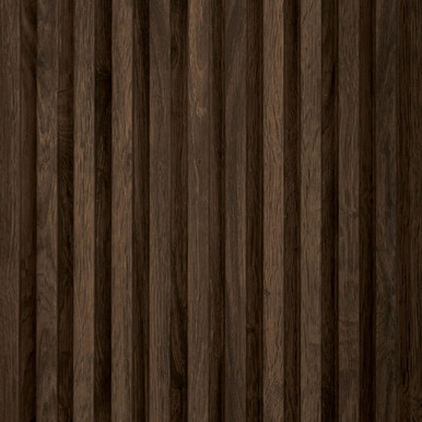 Medium Slats Polystyrene Wood Slat Walls  94.5 in x 9.45 in -  (Pack of 10) / 62 sqft