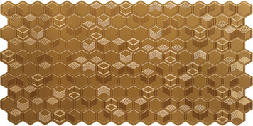 Faux Tin Wall Panels - 24 in x 48 in - #6003 - (Pack of 15) / 120 sqft - Gold