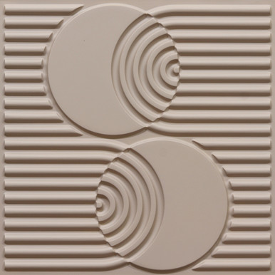 Orb Fusion - Peel and Stick - Faux Tin Wall Panels - 12 in x 12 in - #9006 - (Pack of 20) / 20 sqft