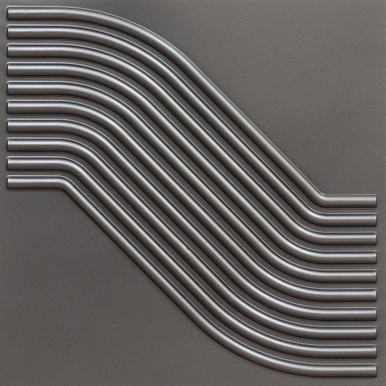 Cascade Bend - Peel and Stick - Faux Tin Wall Panels - 12 in x 12 in - #9007 - (Pack of 20) / 20 sqft