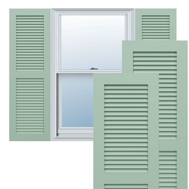 True Fit PVC Two Equal Louver Shutters (Per Pair)