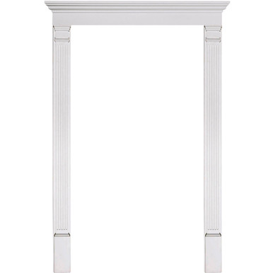 Standard Door Trim Kit with Crosshead and Fluted Pilasters (Pilaster Will Need to Be Trimmed)