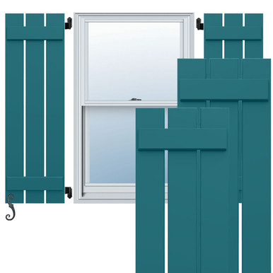 EnduraCore Composite Board Spaced Board-n-Batten Shutters (Per Pair)