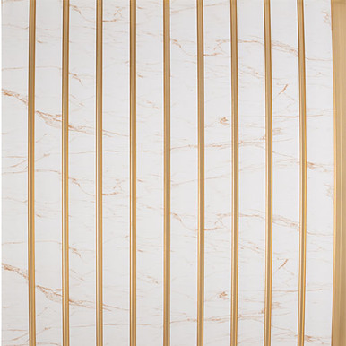 Large Slats Polystyrene Wood Ceiling Panels 94.5 in x 12 in - (Pack of 10) / 78.8 sqft