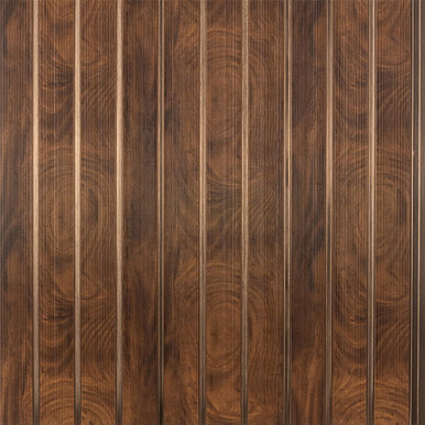 Ribbed Large Slats Polystyrene Wood Ceiling Panels 94.5 in x 12 in - (Pack of 10) / 78.8 sqft
