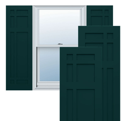True Fit PVC San Juan Capistrano Mission Style Fixed Mount Shutters (Per Pair)