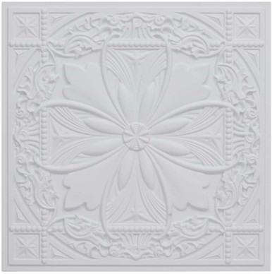 LOT # 3078 #337 White Matte 24x24 (100 SQ FT) 25 PCS Drop in / Glue up Ceiling Tile in PVC