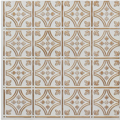 LOT # 3081 #345 Antique White (100 SQ FT) 25 PCS Glue up Ceiling Tile in PVC