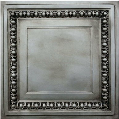 LOT # 3085 #DCT06 Aged Silver (100 SQ FT) 25 PCS Drop in / Glue up Ceiling Tile in PVC
