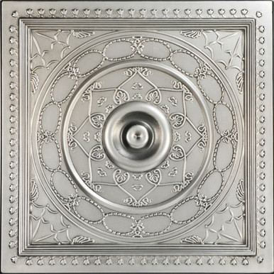 LOT # 3091 #221 Antique Silver (100 SQ FT) 25 PCS Drop in / Glue up Ceiling Tile in PVC