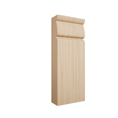 Americraft Solid Hardwood Stain Grade Traditional Plinth Block