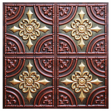 Wrought Iron III - FAD Hand Painted Ceiling Tile 24 in X 24 in - #CTF-008-3