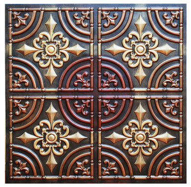 Wrought Iron - FAD Hand Painted Ceiling Tile 24 in X 24 in - #CTF-008