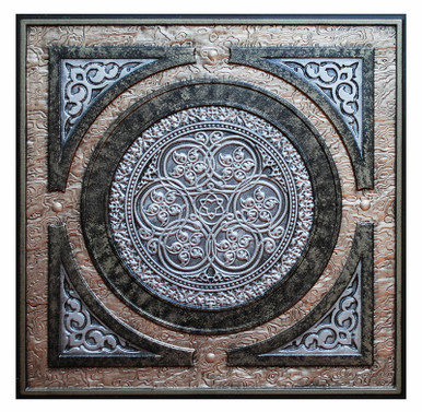 Steampunk II - FAD Hand Painted Ceiling Tile 24 in X 24 in - #CTF-006-2