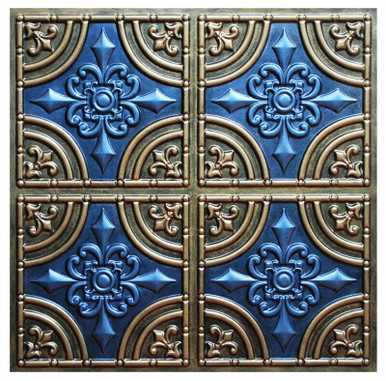 Wrought Iron IV - FAD Hand Painted Ceiling Tile 24 in X 24 in - #CTF-008-4