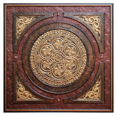 Steampunk - FAD Hand Painted Ceiling Tile 24 in X 24 in - #CTF-006