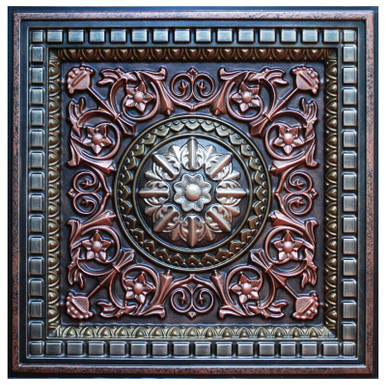 Da Vinci VI - FAD Hand Painted Ceiling Tile 24 in X 24 in - #CTF-012-6