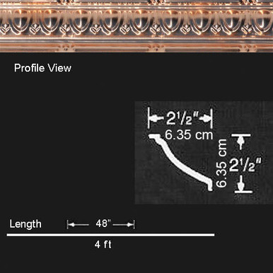 Mini Egg - N - Dart Copper Cornice - Nail up - Pack of 4 - #EC0250