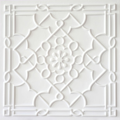 Regal Spiral - Faux Tin Ceiling Tile - 24 in x 24 in - #DCT09