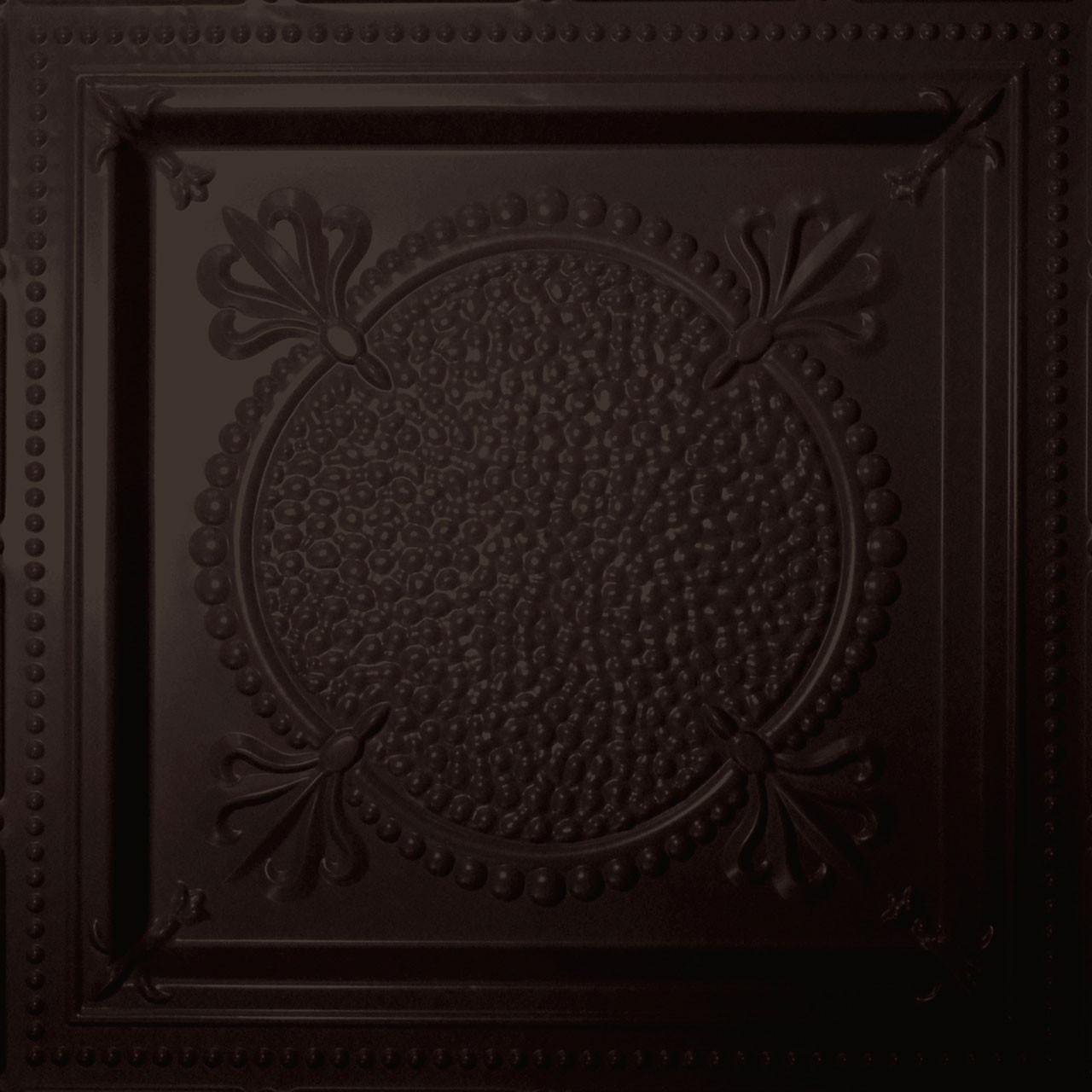 Charlemagne - Shanko - Powder Coated - Tin - Wall and Ceiling Patterns - #518 - 24"x24" - Black