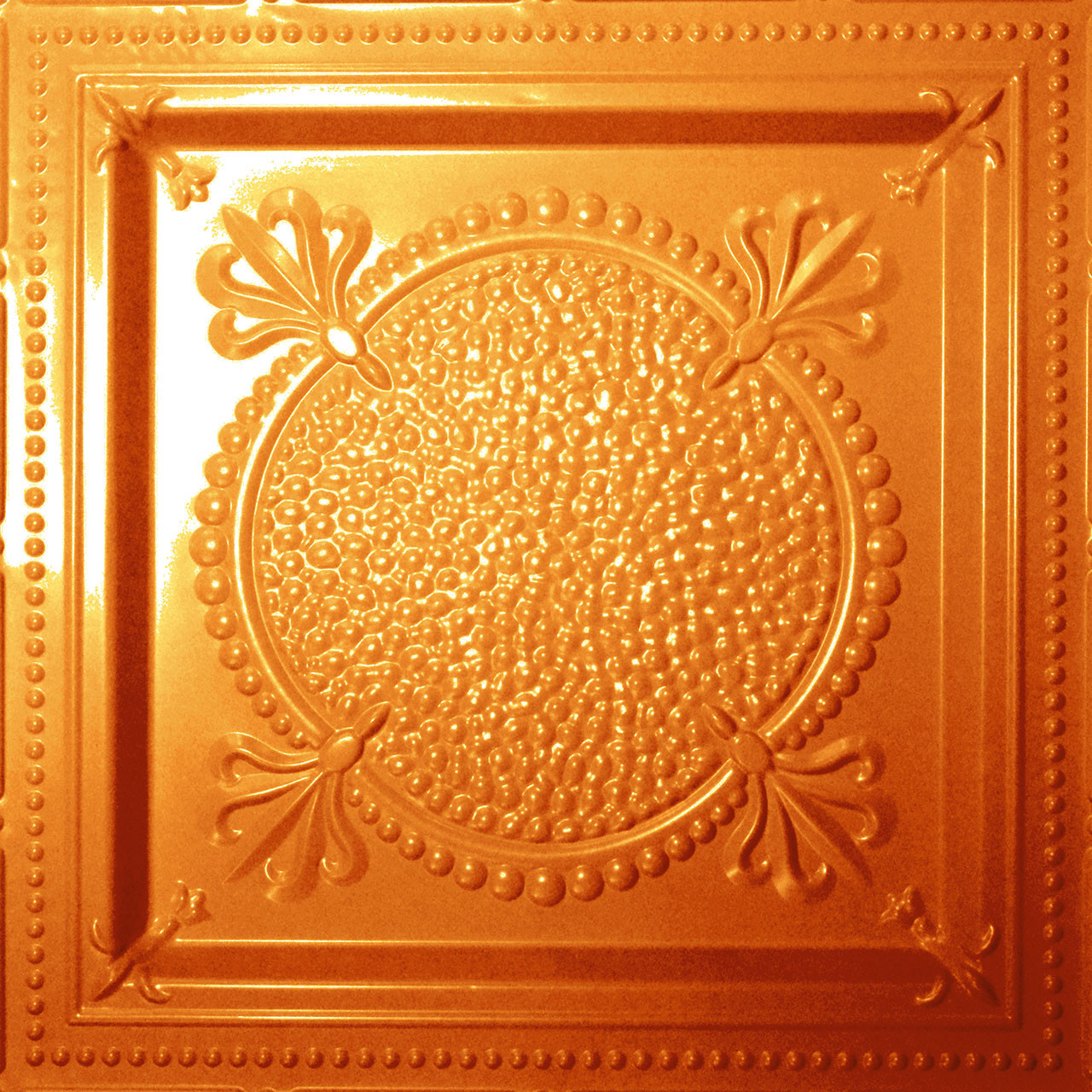 Shanko - Powder Coated - Tin - Wall and Ceiling Patterns - #518 - 24"x24" - Lincoln Copper