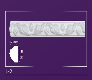 L-2 - Decorative Molding - 2" Wide 4 ln. ft. Long
