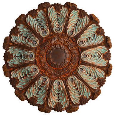 Acanthus Delirious Iii Fad Hand Painted Faux Patina Finish