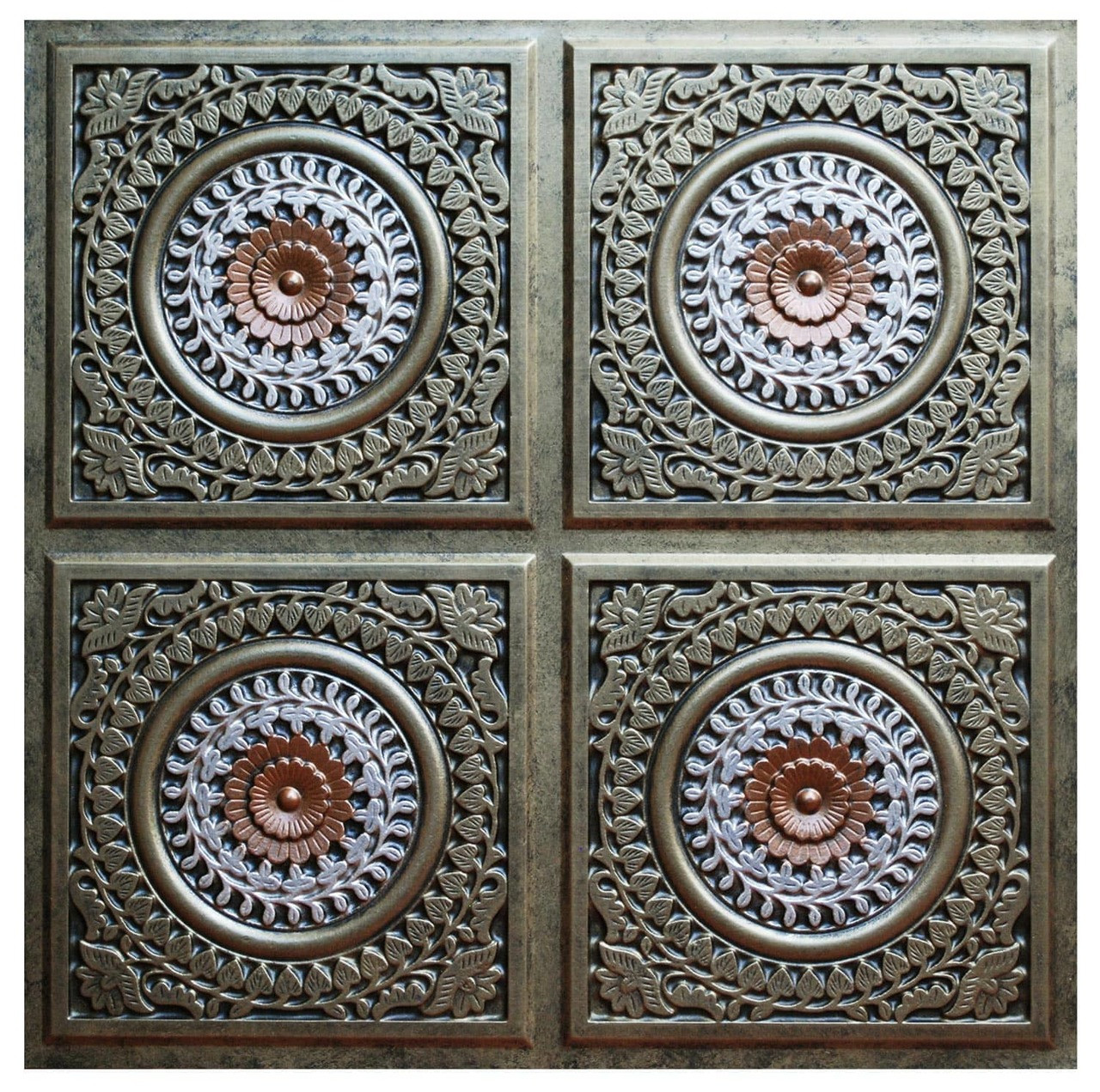 Grandma’s Doilies Quartet II - FAD Hand Painted Ceiling Tile - #CTF-018-2