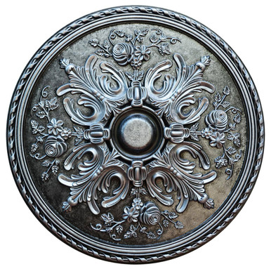 Snowed Tundra - FAD Hand Painted Ceiling Medallion 32 in - #CCMF-106-3