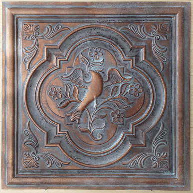 Baroque Swirl - Faux Tin Ceiling Tile - 24 in x 24 in - #DCT39