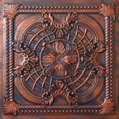 Antique Crosses - Faux Tin Ceiling Tile - 24 in x 24 in - #DCT31
