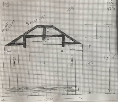 Truss System 180" Width 6"Beams Kit / Stained