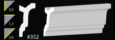 CC 552 Crown Molding in Curling Window Finish (Sherwin #HGSW3484)
