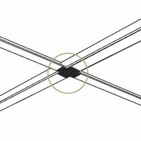 Copper - 4 Way Intersection Peel & Stick Cover