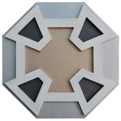 Concentric Corners - FAD Hand Painted Contemporary Ceiling Medallion 10 in- #CCMF-182-2